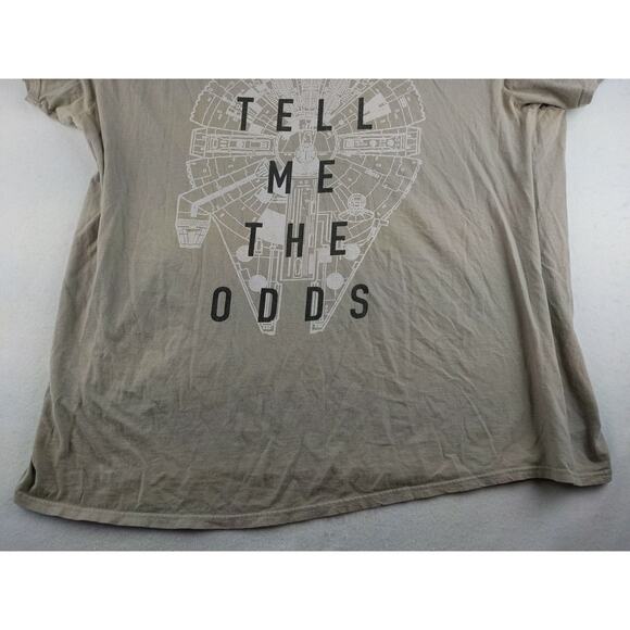 Star Wars Han Solo Millenium Falcon T Shirt Size 2XL Gray Graphic Logo - Picture 5 of 11